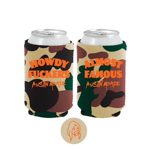Camo Howdy F#ckers Koozie